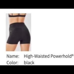 Fabletics high waisted power hold shorts